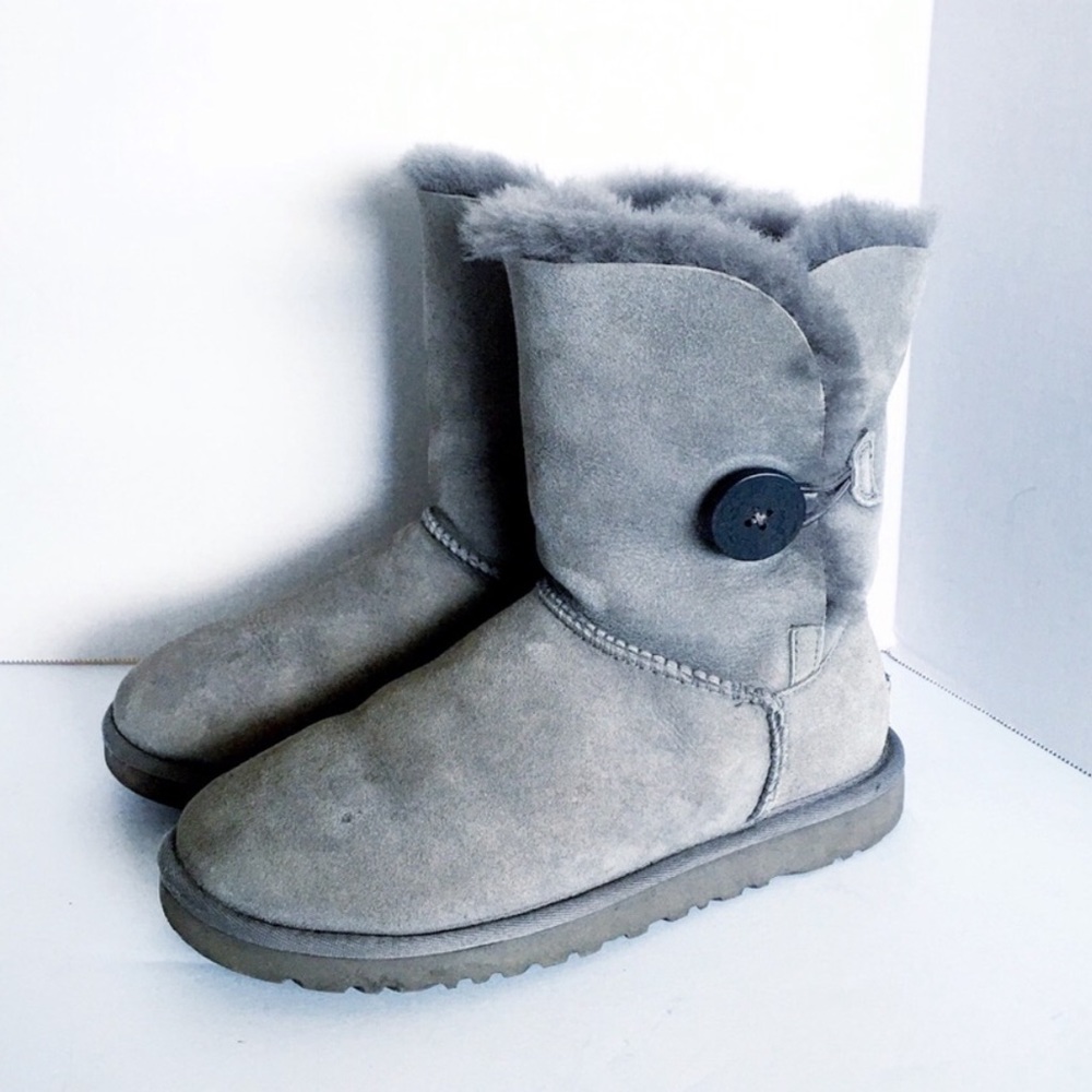 Ugg Australia Bailey Button II Boot Grey Sheepskin